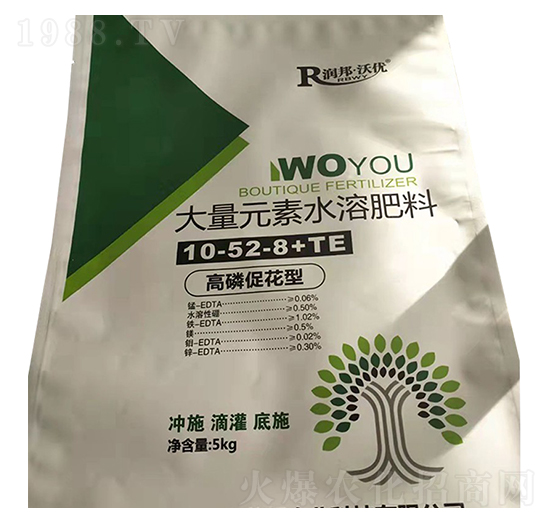 高磷促花型大量元素水溶肥料10-52-8+TE-潤邦·沃優(yōu)-華潤榮邦